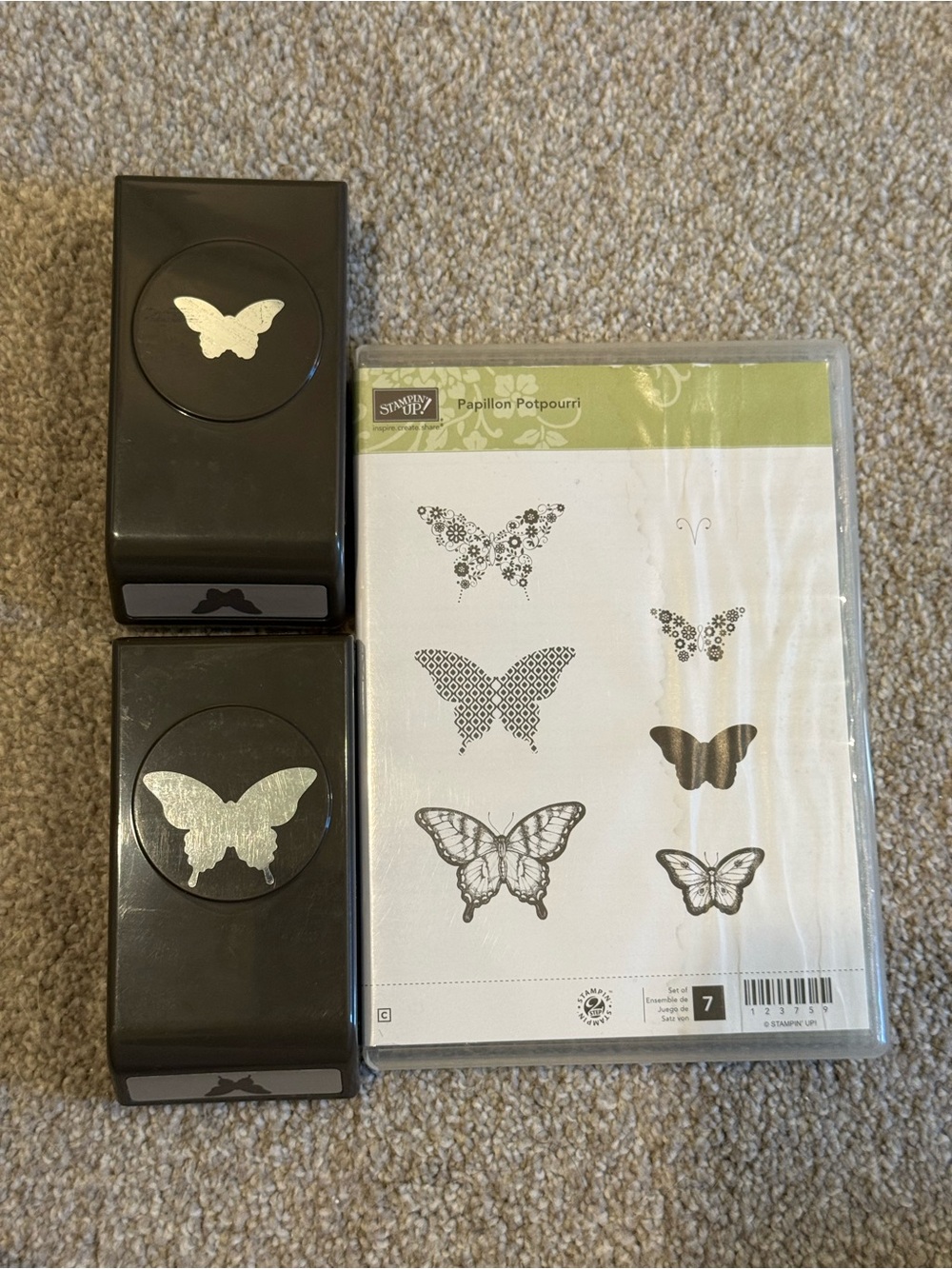 Stampin' Up! Papillon Potpourri Butterfly Stamps & Punches - Black and White